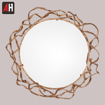 handmade decorated decorative sun shaped wall round mirror